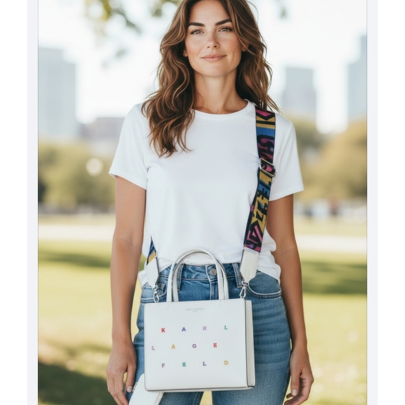 NWT Karl Lagerfeld Paris Maybelle Satchel Crossbody Bag - Picture 7 of 13